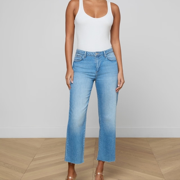 L'agence Wanda Cropped Wide-Leg Jean